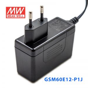 GSM60E12-P1J明纬54W80~264V输入12V4.5A输出薄壁挂式医疗适配器