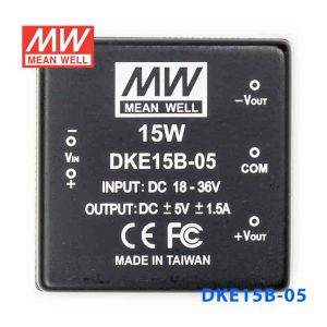 DKE15B-05  15W  18~36V  输入  ±5V  双路输出明纬DC-DC转换模块电源