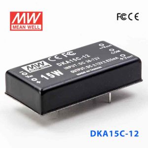 DKA15C-12  15W 36~72V  输入 ±12V 稳压双路输出明纬DC-DC转换模块电源