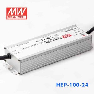 HEP-100-24 100W 24V 4A无风扇全密封IP68防护高效率明纬电源