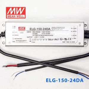 ELG-150-24DA  150W  24V 6.25A  DA型(Dali调光/铝壳IP67/100～305Vac输入)明纬PFC防水LED电源