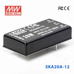 SKA20A-12  20W  9~18 V 输入 12V 1.67A  稳压单路输出明纬DC-DC转换模块电源