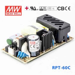 RPT-60C 60W +5V 4.4A +15V 1.65A -15V 0.55A  三路输出绿色明纬医用无外壳电源