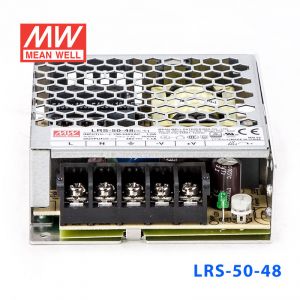 LRS-50-48 52.8W 48V 1.1A单路输出超薄型低空载损耗明纬开关电源