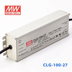 CLG-100-27 100W 27V 3.55A 恒压+可改恒流有PFC铝壳明纬IP67防水LED电源