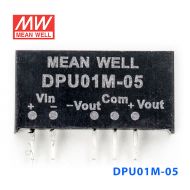 DPU01M-05 1W 12V 转 ±5V 非稳压双路输出明纬DC-DC转换模块电源
