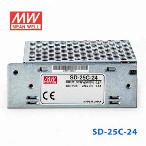 SD-25C-24  25W  36~72V  输入 24V 1.1A  输出有外壳明纬DC-DC转换电源