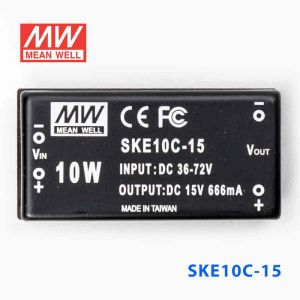 SKE10C-15  10W  36~72V  输入  15V  单路输出明纬DC-DC转换模块电源