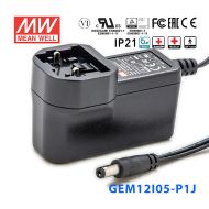 GEM12I05-USB 12W 5V 2.4A输出明纬环保可换插头医疗电源适配器