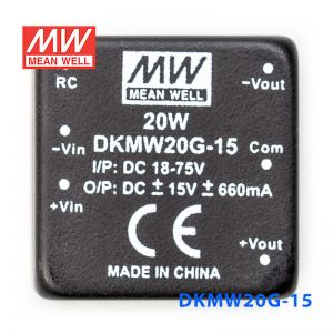 DKMW20G-15 20W 18~75V 转 ±15V 0.66A 非稳压双路输出DC-DC模块电源