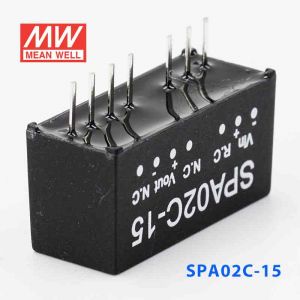 SPA02C-15  2W  36~72V 输入 15V  稳压单路输出明纬DC-DC转换模块电源