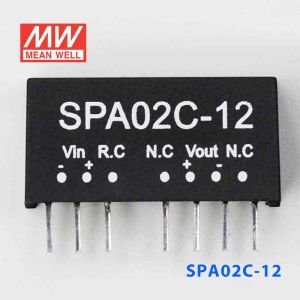 SPA02C-12  2W  36~72V  输入 12V  稳压单路输出明纬DC-DC转换模块电源