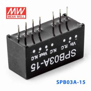 SPB03A-15  3W  9~18V  输入 15V  稳压单路输出明纬DC-DC转换模块电源