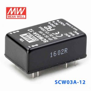 SCW03A-12 3W  9~18V  输入 12V 稳压单路输出明纬DC-DC转换模块电源