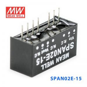 SPAN02E-15 2W 4.5~9V 转 15V 134mA非稳压单路输出DC-DC模块电源