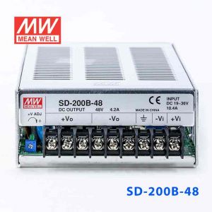 SD-200B-48  200W  19~36V 输入 48V 4.2A  输出有外壳明纬DC-DC转换电源