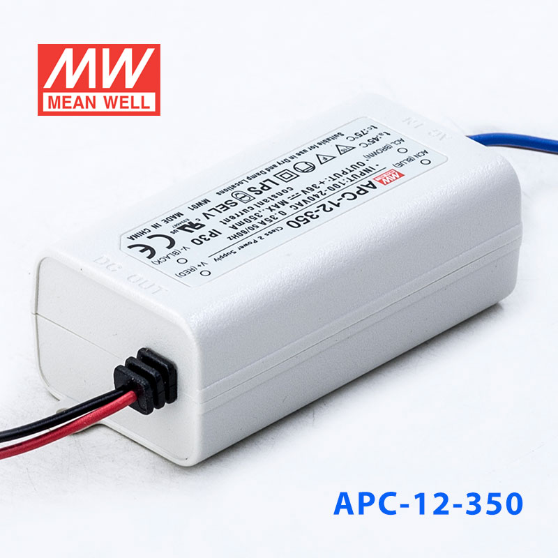 APC-12-350 12W 9-36V   350mA明纬牌恒流输出防水塑壳LED照明电源