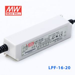 LPF-16-20  16W  20V 0.8A  恒压+恒流有PFC高效率塑壳IP30防水LED电源