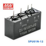 SPU01N-12 1W 24V 转 12V 非稳压单路输出明纬DC-DC转换模块电源