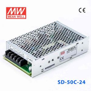 SD-50C-24 50W  36~72V  输入 24V 2.1A  输出有外壳明纬DC-DC转换电源