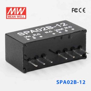 SPA02B-12  2W  18~36V  输入 12V  稳压单路输出明纬DC-DC转换模块电源