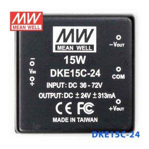 DKE15C-24  15W  36~72V  输入  ±24V  双路输出明纬DC-DC转换模块电源