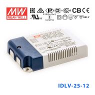 IDLV-25-12 25W 12V 1.8A 恒压输出无频闪二合一调光明纬LED开关电源