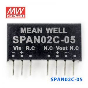 SPAN02C-05 2W 36~75V 转 5V 0.4A 非稳压单路输出DC-DC模块电源