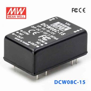 DCW08C-15  8W  36~72V 输入  ±15V  稳压双路输出明纬DC-DC转换模块电源