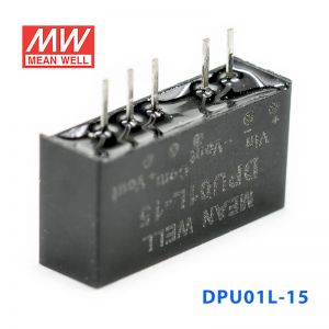 DPU01L-15 1W  5V 转 ±15V  非稳压双路输出明纬DC-DC转换模块电源