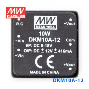 DKM10A-12 10W9~18V转 ±12V 833mA 非稳压双路输出DC-DC模块电源