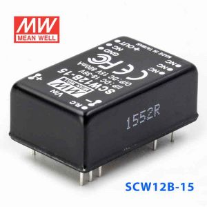 SCW12B-15  12W  18~36V  输入 15V 稳压单路输出明纬DC-DC转换模块电源