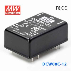 DCW08C-12  8W  36~72V 输入  ±12V  稳压双路输出明纬DC-DC转换模块电源