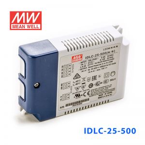 IDLC-25-500 25W 35~50V 500mA 恒流输出无频闪二合一调光明纬LED开关电源