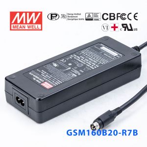 GSM160B20-R7B 160W 20V8.0A输出明纬高能效医疗型外置桌面型电源适配器