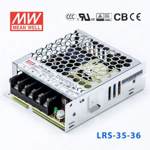 LRS-35-36 36W 36V1A单路输出超薄型低空载损耗明纬开关电源