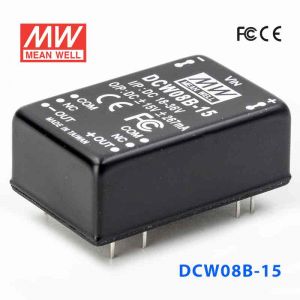 DCW08B-15  8W  18~36V  输入  ±15V  稳压双路输出明纬DC-DC转换模块电源