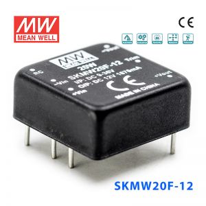 SKMW20F-12 20W 9~36V 转 12V 1.67A 非稳压单路输出明纬DC-DC模块电源