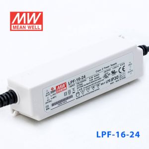 LPF-16-24  16W  24V 0.67A  恒压+恒流有PFC高效率塑壳IP30防水LED电源