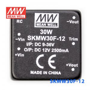 SKMW30F-12 30W 9~36V 转 12V 2.5A 非稳压单路输出明纬DC-DC模块电源