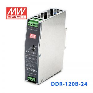 DDR-120B-24明纬120W 16.8~33.6V输入 24V5A输出导轨型DC-DC电源