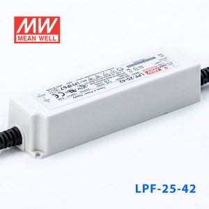 LPF-25-42  25W  42V 0.6A  恒压+恒流有PFC高效率塑壳IP67防水LED电源