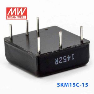 SKM15C-15  15W  36~75V 输入 15V 1A 单路稳压输出明纬DC-DC转换模块电源