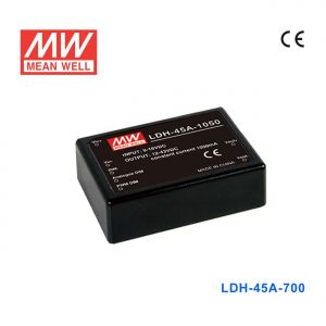 LDH-45A-700  45W   9~18VDC  输入12~64VDC  700mA直流输出明纬DC-DC升压式LED电源(Pin引脚)