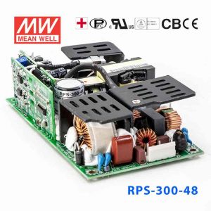 RPS-300-48  300W 48V 6.25A 单路输出PFC微漏电流低空载损耗无外壳医用明纬开关电源