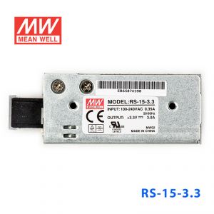 RS-15-3.3 15W 3.3V3A 单路输出明纬开关电源(G3系列-高性能内置有外壳) 