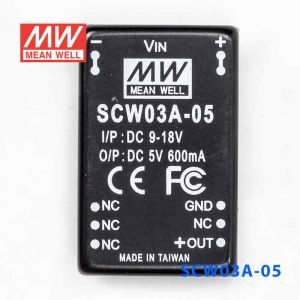 SCW03A-05  3W  9~18V  输入 5V  稳压单路输出明纬DC-DC转换模块电源