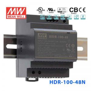 HDR-100-48N 100.8W 48V 2.1A 单路输出明纬超薄型导轨安装电源