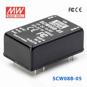 SCW08B-05  8W  18~36V  输入 5V  稳压单路输出明纬DC-DC转换模块电源