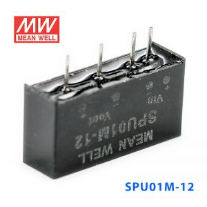 SPU01M-12 1W 12V 转 12V 非稳压单路输出明纬DC-DC转换模块电源